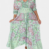 Robe d'été décontractée Dunya avec décolleté en V