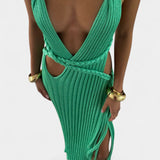 Robe Maxi avec Détail en Tricot Câblé Jamie