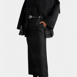 Manteau Pauline à coupe ample avec écharpe frangée intégrée