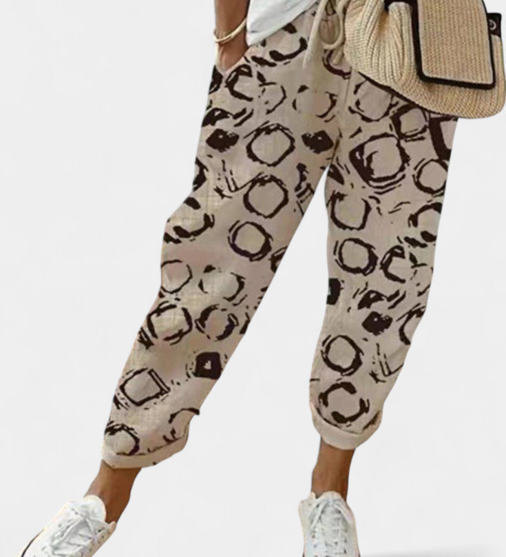 Pantalon en Lin Mely à Coupe Relaxée avec Style Intemporel