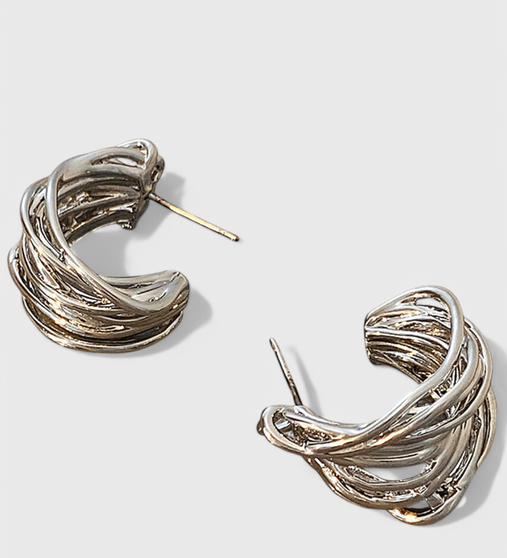 Boucles d'oreilles en forme de C