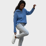 Eliana™ | Pull Tricot Col Montant avec Zip