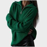 Eliana™ | Pull Tricot Col Montant avec Zip