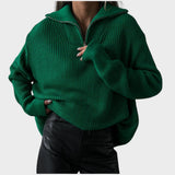 Eliana™ | Pull Tricot Col Montant avec Zip