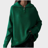 Eliana™ | Pull Tricot Col Montant avec Zip