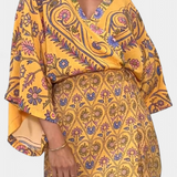 Robe Candela Boho avec Imprimé Floral et Décolleté en V