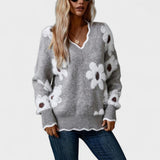 Inés™ | Pull Chic pour Femmes avec Imprimé Floral