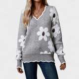 Inés™ | Pull Chic pour Femmes avec Imprimé Floral