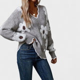 Inés™ | Pull Chic pour Femmes avec Imprimé Floral