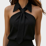 Lucía™ | Blouse Halter Élégante