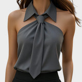 Lucía™ | Blouse Halter Élégante