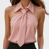 Lucía™ | Blouse Halter Élégante