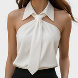 Lucía™ | Blouse Halter Élégante