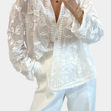 Chemise Prairie en Dentelle Brodée