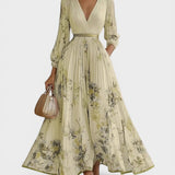 Ariadna™ | Robe Plissée Florale Élégante