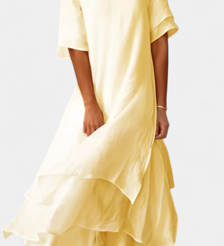 Robe en Coton Élégante et Cape Eloise