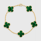 Bracelet en plaqué or avec motif de trèfle et élégance