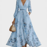 Ariadna™ | Robe Plissée Florale Élégante