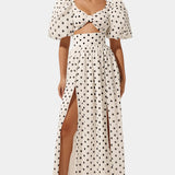 Ensemble Jupe à Manches Bouffantes à Pois Sherine