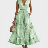 Ariadna™ | Robe Plissée Florale Élégante