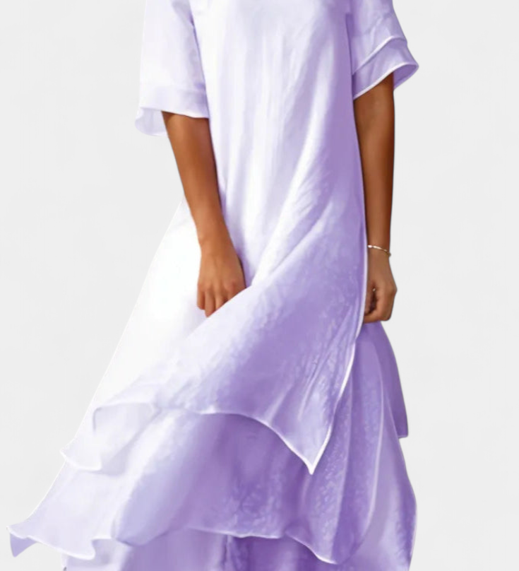 Robe en Coton Élégante et Cape Eloise