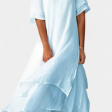 Robe en Coton Élégante et Cape Eloise