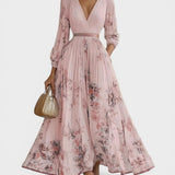 Ariadna™ | Robe Plissée Florale Élégante