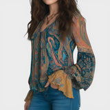 Carla™ | Élégante Blouse en Chiffon Bohème