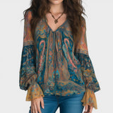 Carla™ | Élégante Blouse en Chiffon Bohème