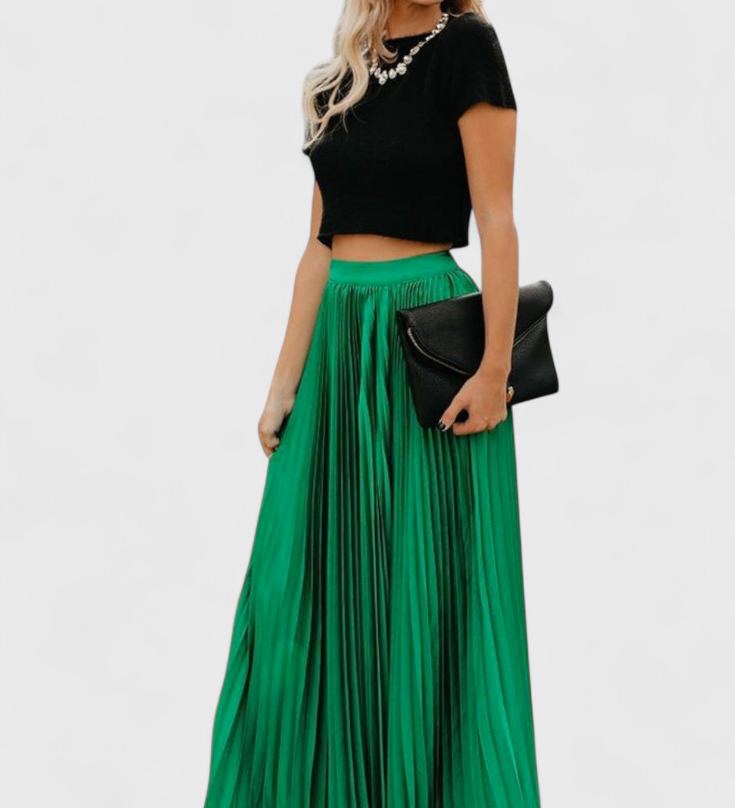 Jupe plissée Mila taille haute