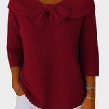 Catalina™ | Pull Femme avec Nœud et Col Rond