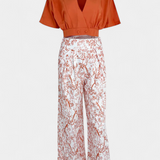 Ensemble Olivia Boho V-Cou et Pantalon Large
