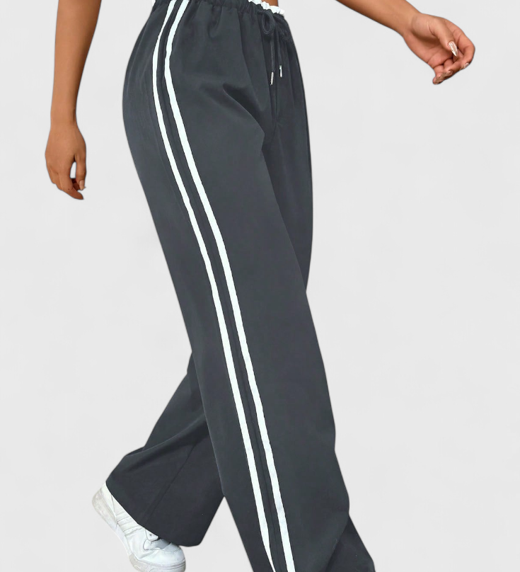 Pantalons de sport Alanys à jambes larges avec détails sur les côtés