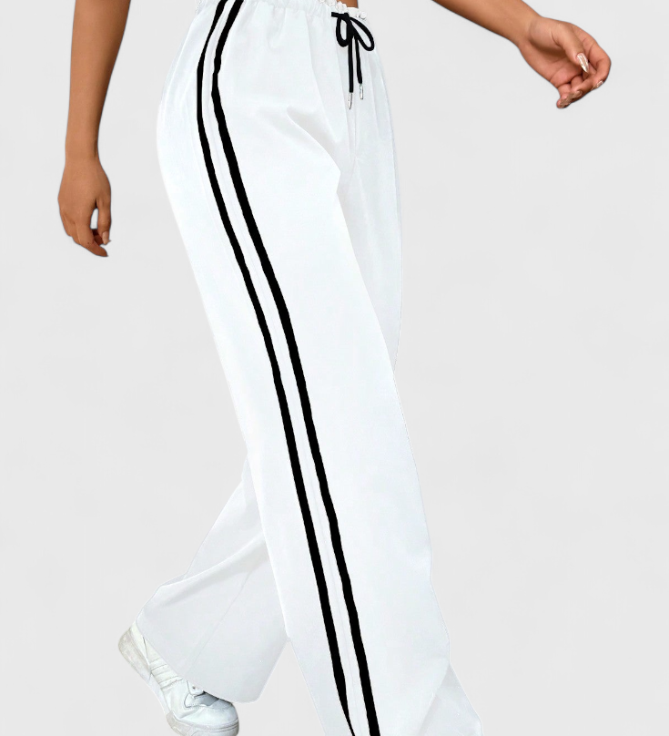 Pantalons de sport Alanys à jambes larges avec détails sur les côtés