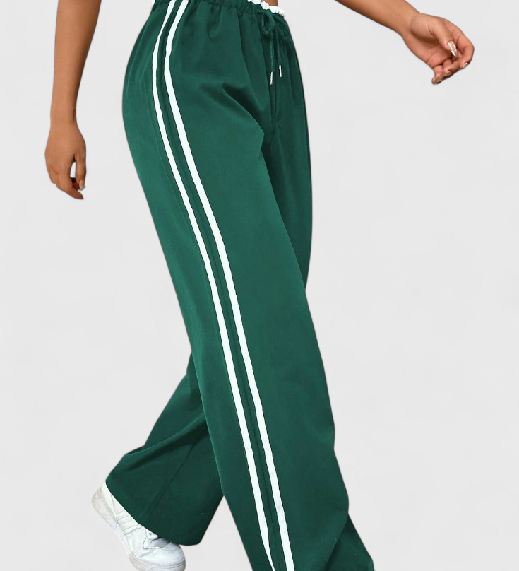 Pantalons de sport Alanys à jambes larges avec détails sur les côtés