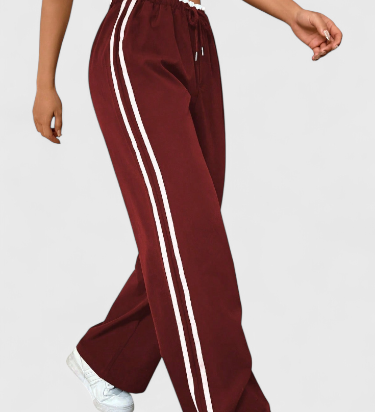 Pantalons de sport Alanys à jambes larges avec détails sur les côtés