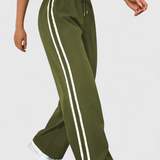 Pantalons de sport Alanys à jambes larges avec détails sur les côtés