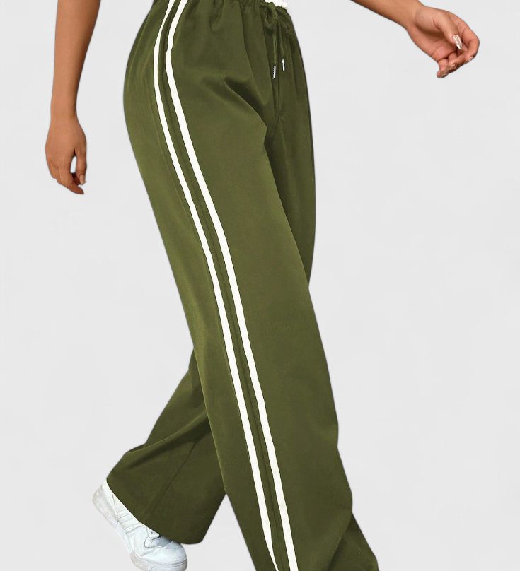 Pantalons de sport Alanys à jambes larges avec détails sur les côtés