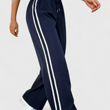 Pantalons de sport Alanys à jambes larges avec détails sur les côtés