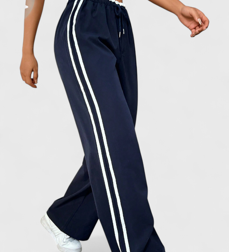 Pantalons de sport Alanys à jambes larges avec détails sur les côtés