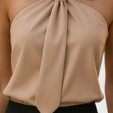 Lucía™ | Blouse Halter Élégante