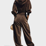 Carla™ | Ensemble en velours avec pantalon large