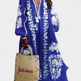 Robe Florale à Manches Longues Alessia en Style Bohémien