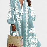 Robe Florale à Manches Longues Alessia en Style Bohémien
