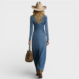 Alba™ | Robe Maxi en Denim Élégante