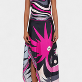 Ensemble Jupe Abstraite Ciana avec Haut à Col Halter
