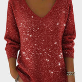 Inés™ | Pull Festif avec Col en V