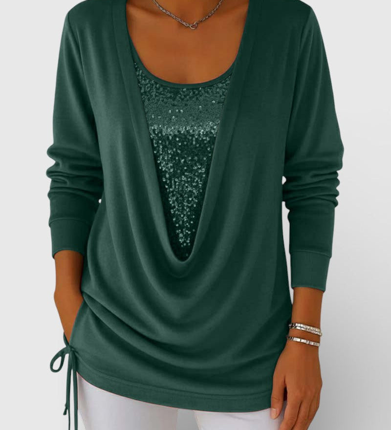 Lucía™ | Top Premium Bicolore en Sequins