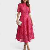 Camila™ | Robe Midi en Dentelle Élégante