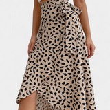 Jupe portefeuille boho Camila avec imprimé asymétrique